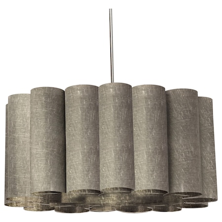 Dainolite 4Lt Sandra Pendant Milano Grey Polished Chrome SAN244-PC-2423